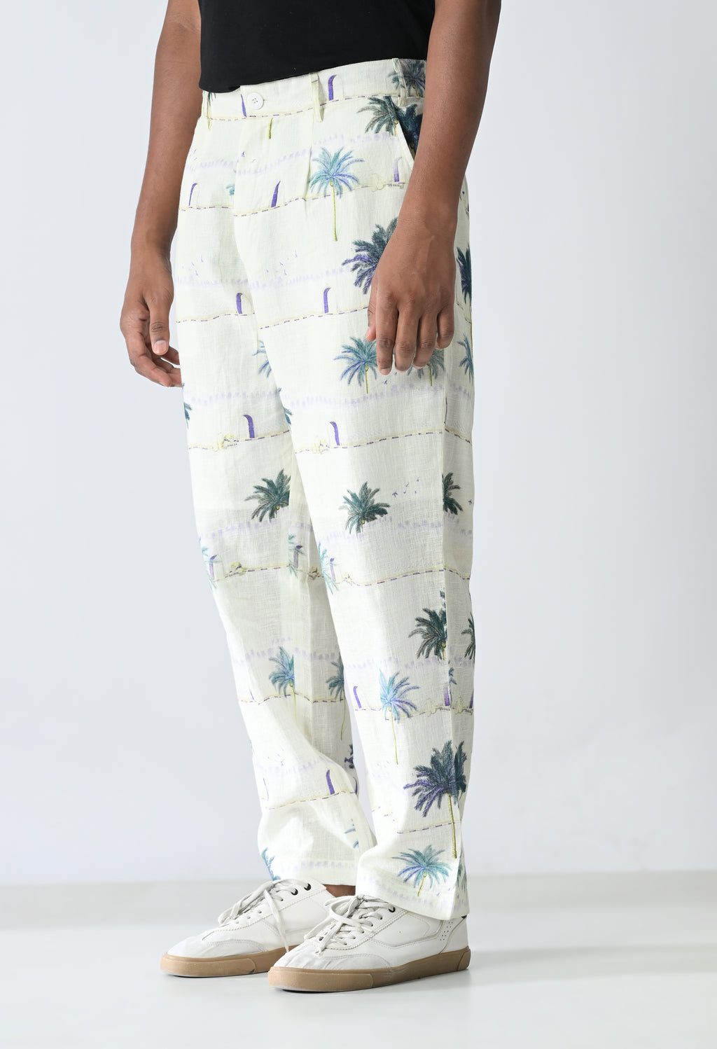 Tropical print trousers