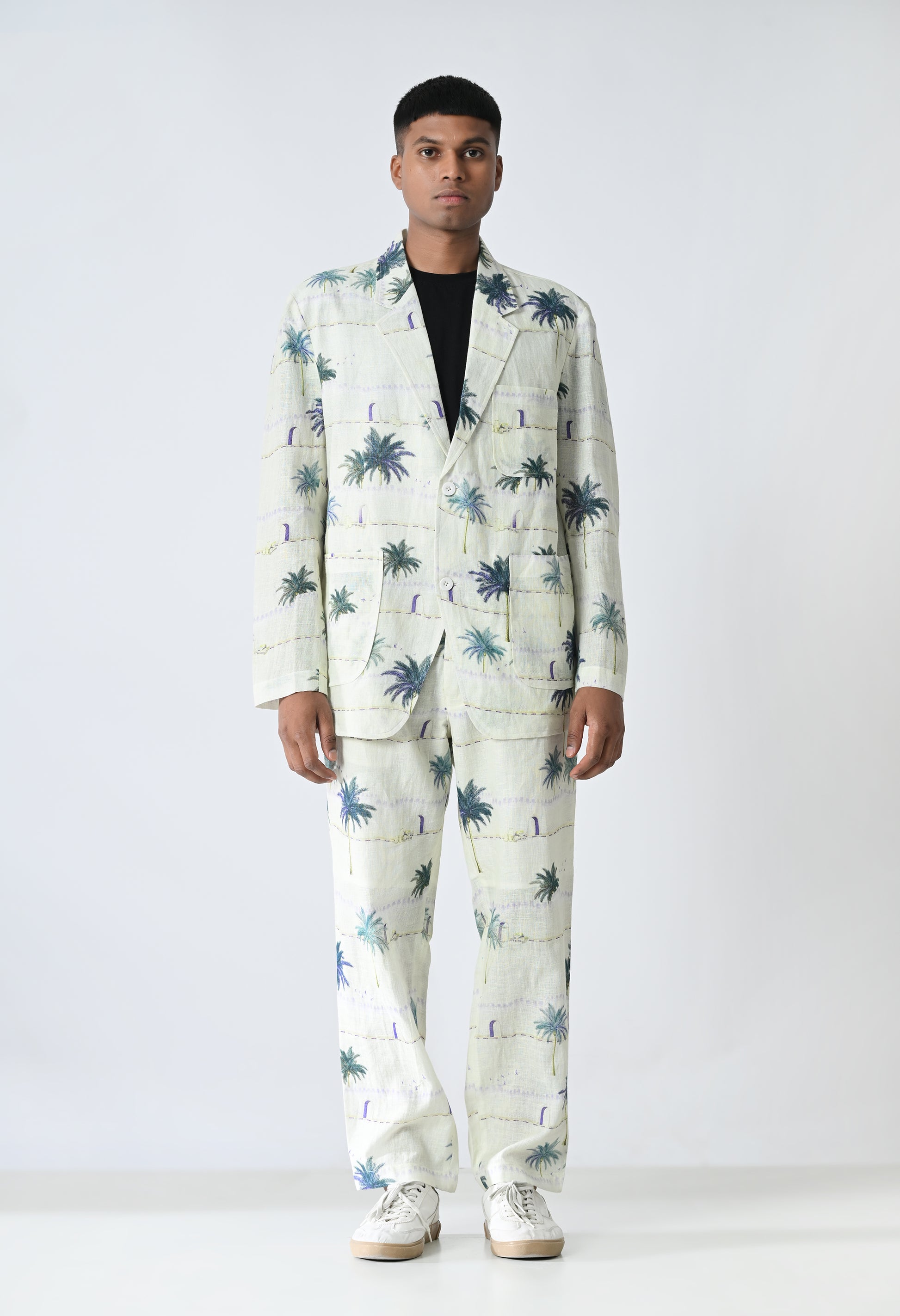 Tropical print trousers
