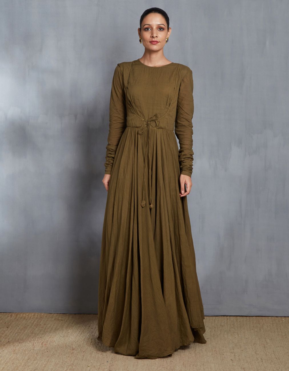 Rustic Olive Long Dress