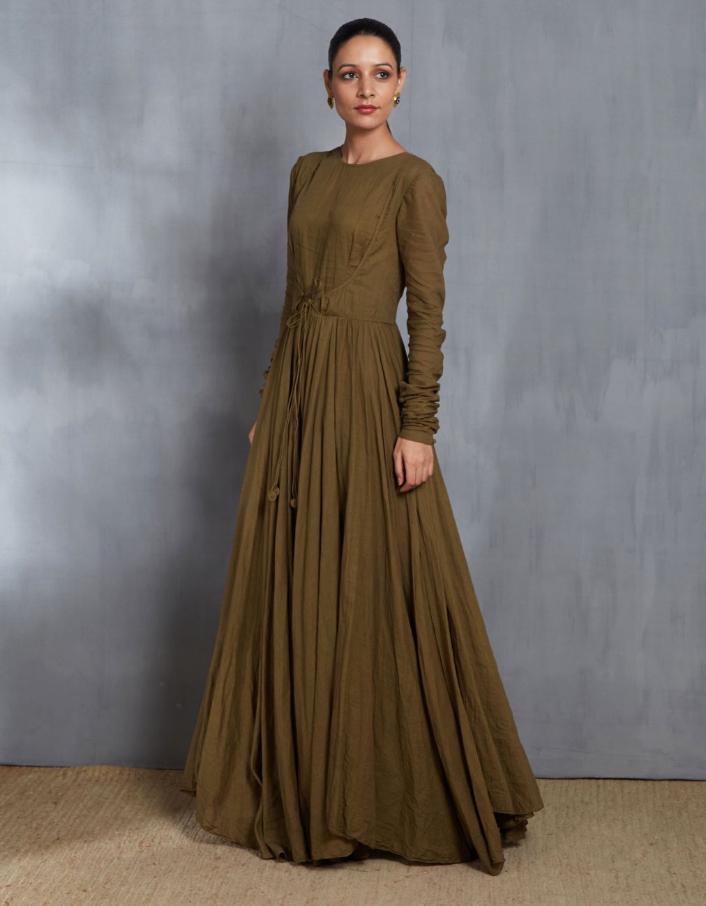 Rustic Olive Long Dress