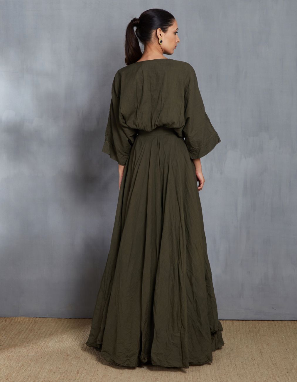 Long Olive Dress