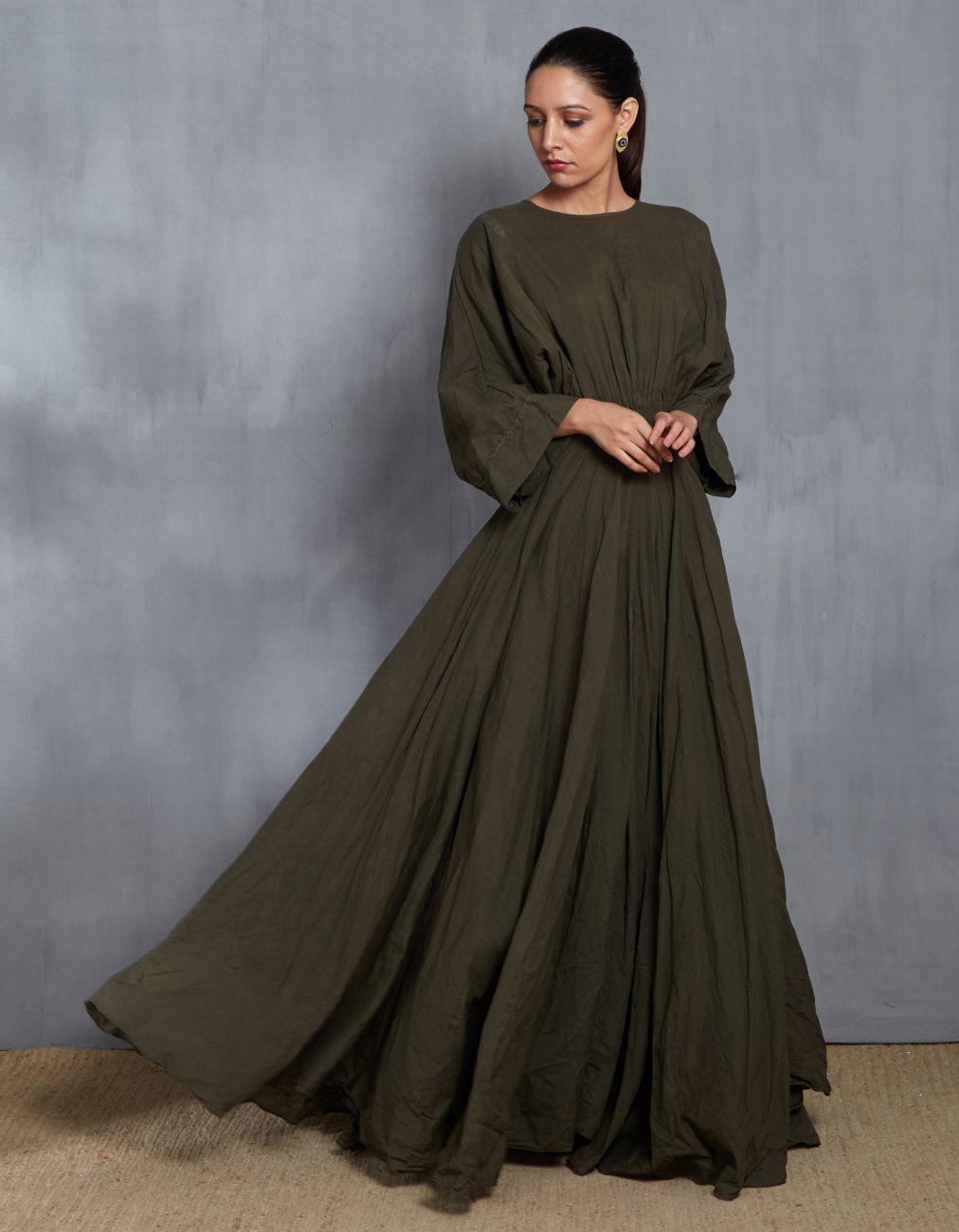 Long Olive Dress