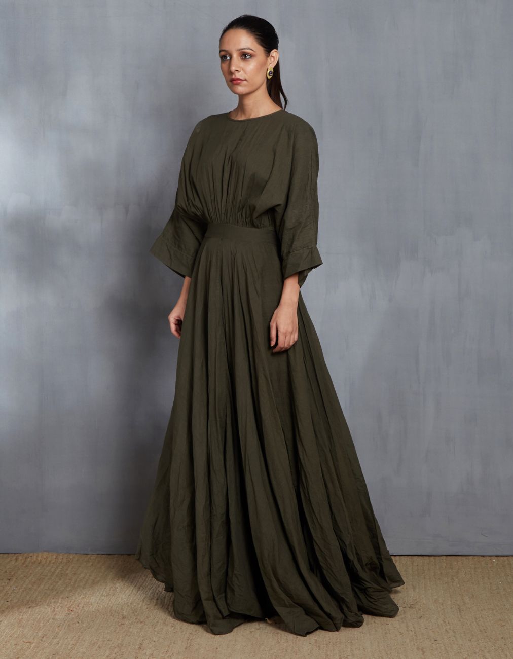 Long Olive Dress
