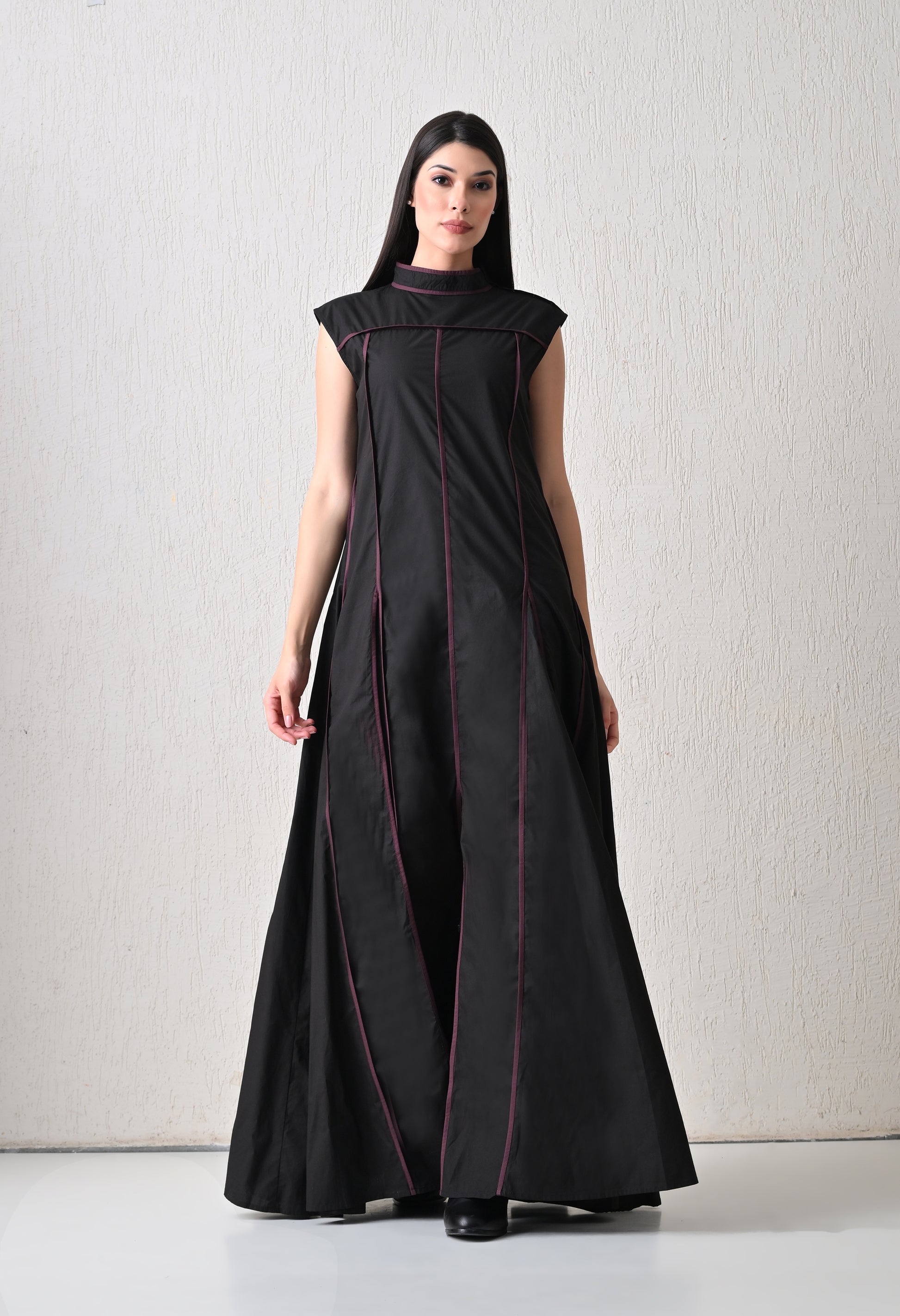 Noir Thread Panel Dress - samant chauhan design 