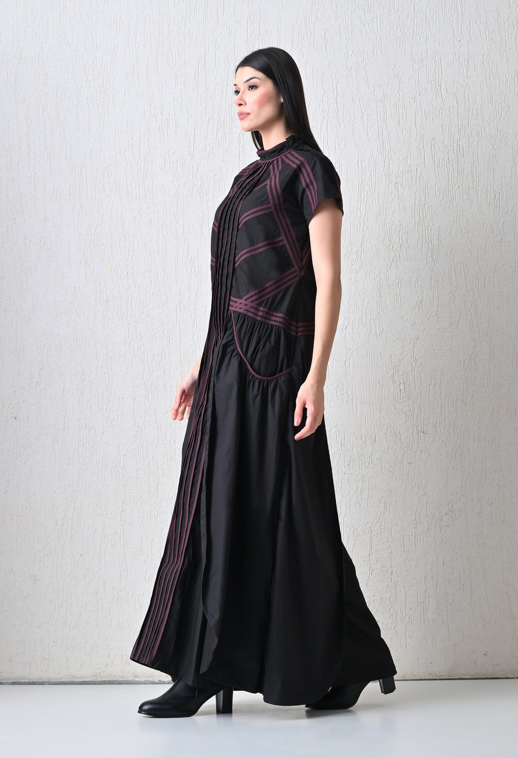 Crimson Thread Panel Dress - samant chauhan design 