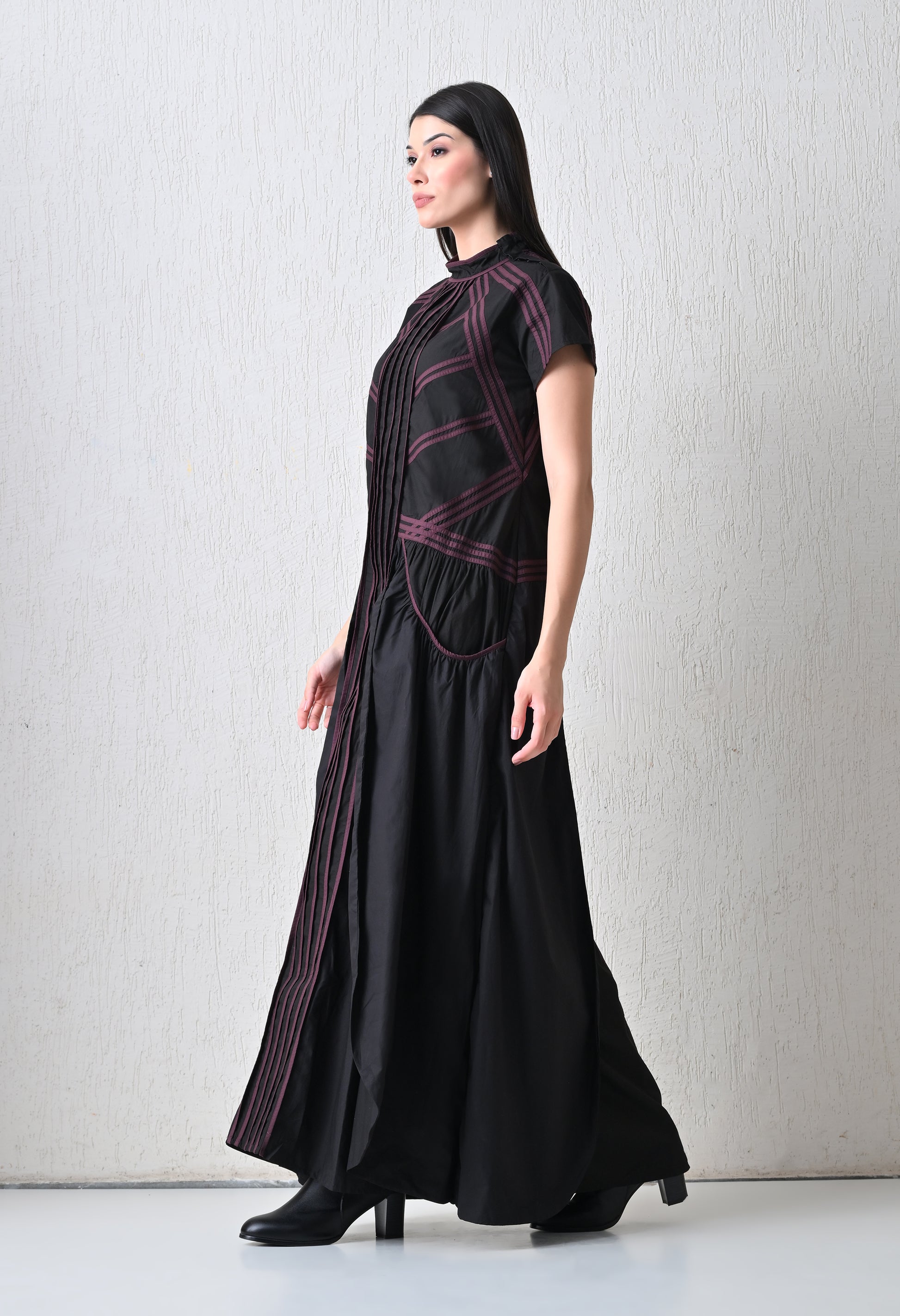 Crimson Thread Panel Dress - samant chauhan design 
