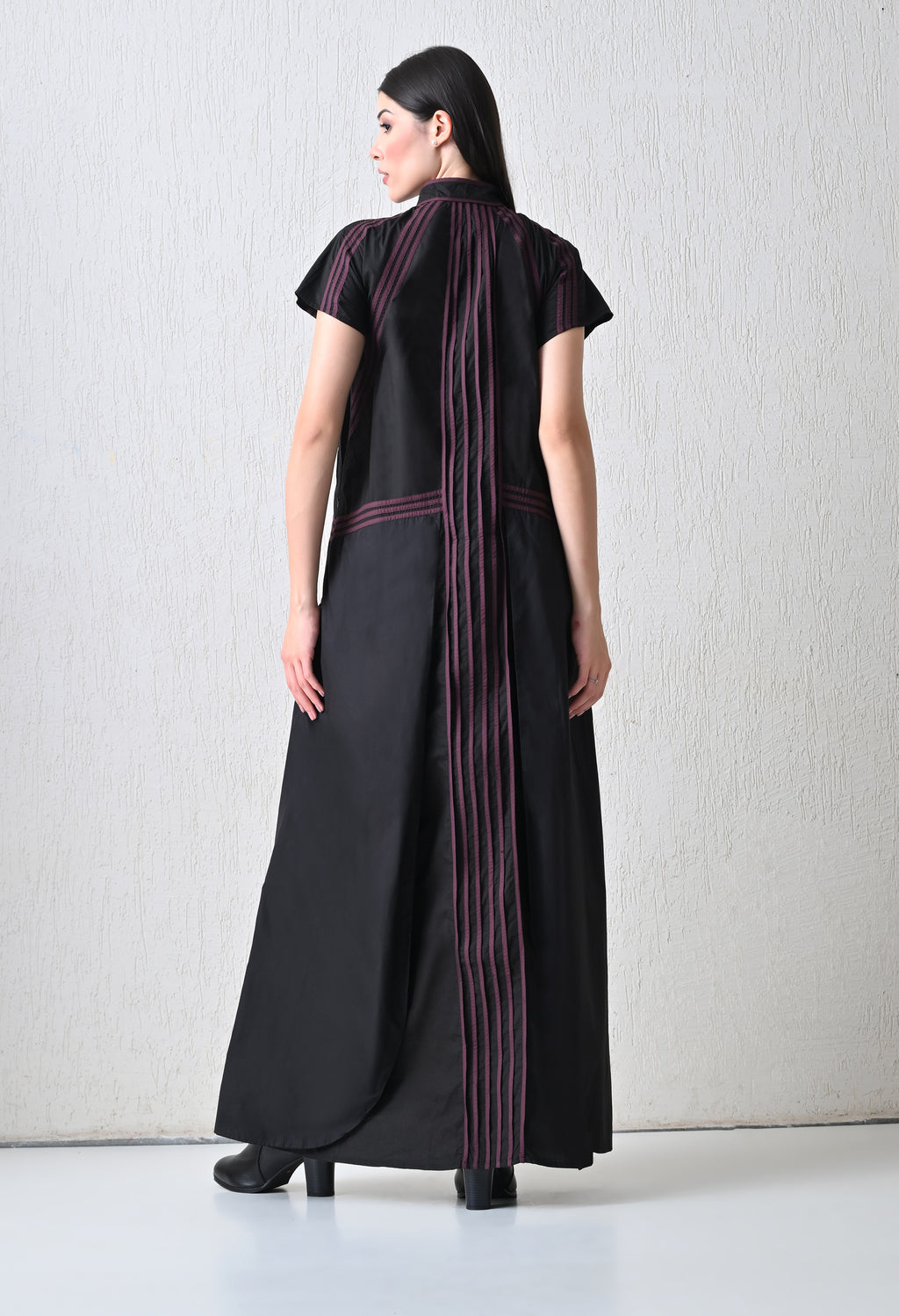 Astra Noir Threadwork Dress - samant chauhan design 