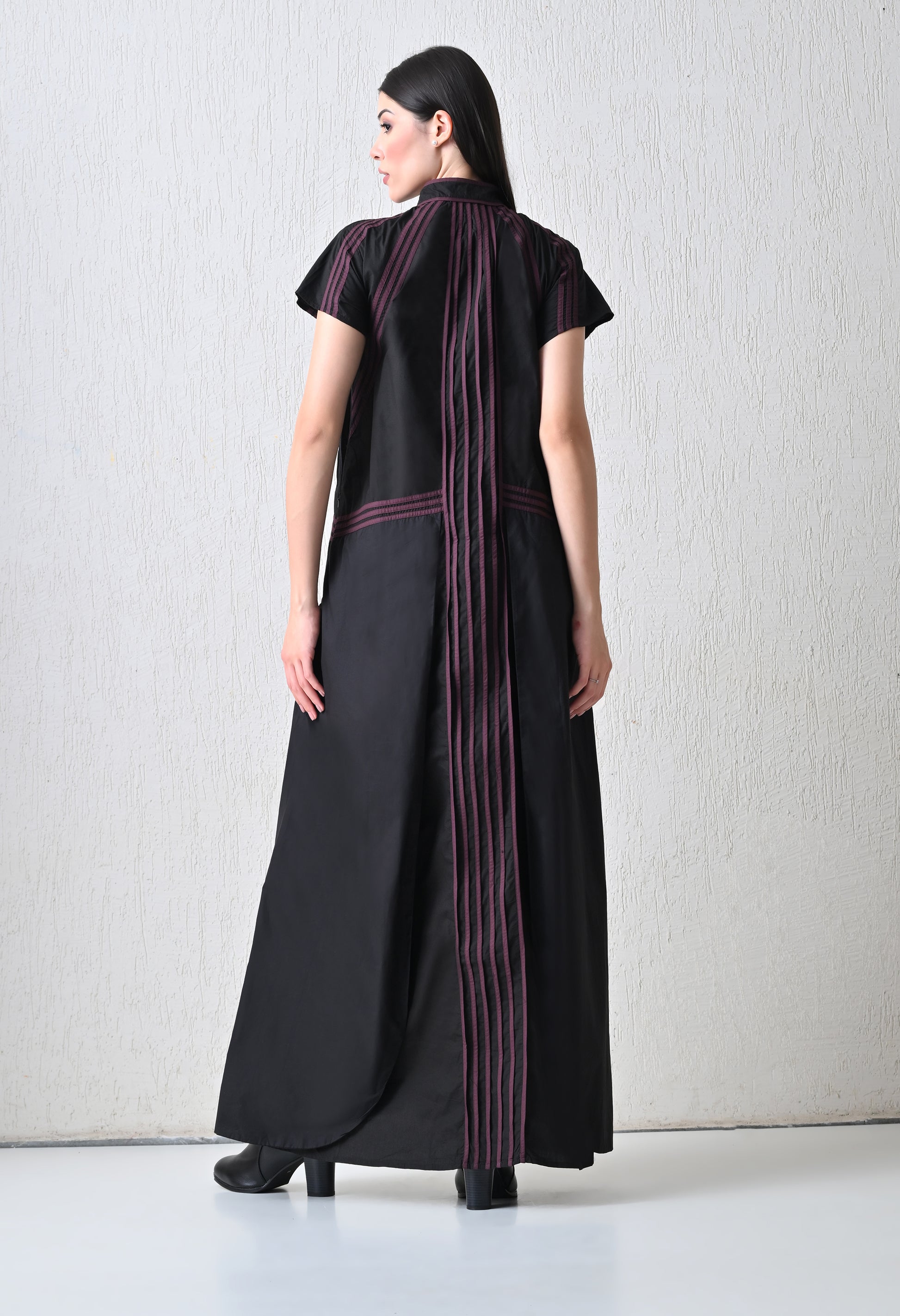 Astra Noir Threadwork Dress - samant chauhan design 