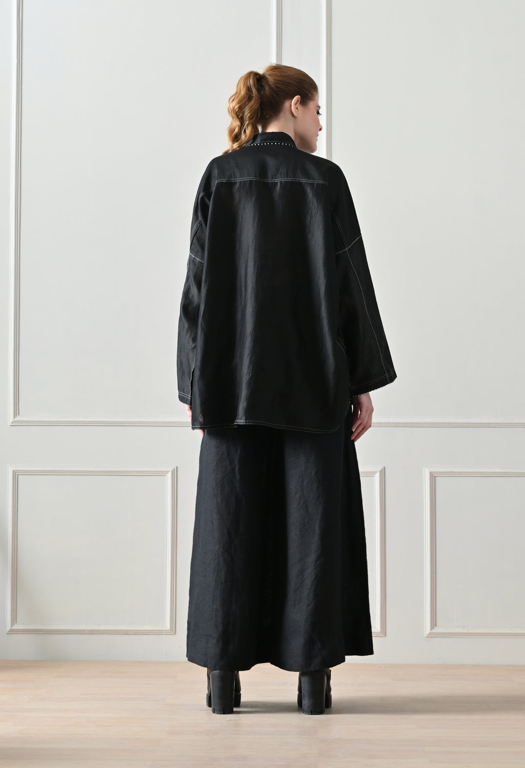 Black Drift Shirt Set - samant chauhan design 