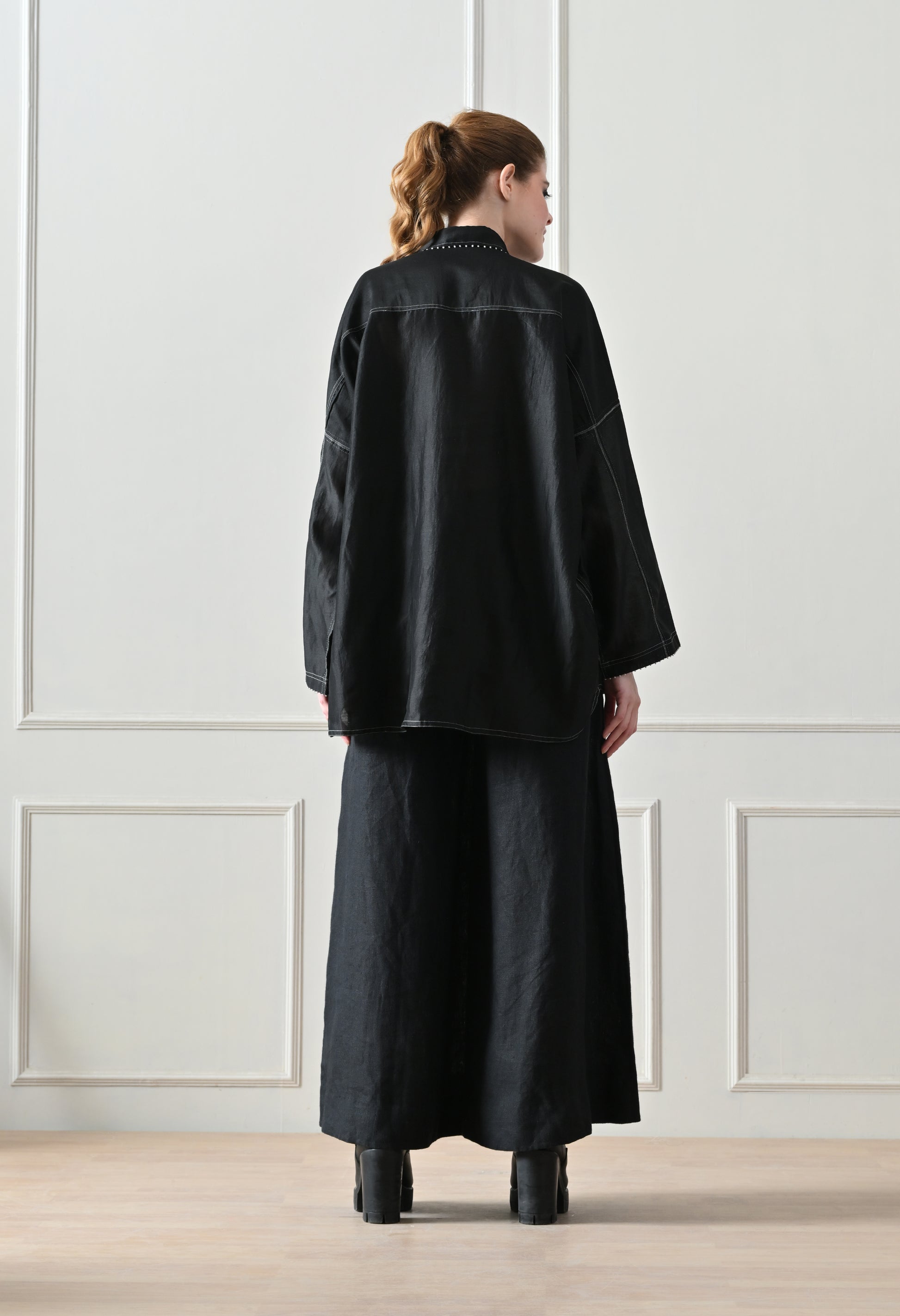 Black Drift Shirt Set - samant chauhan design 