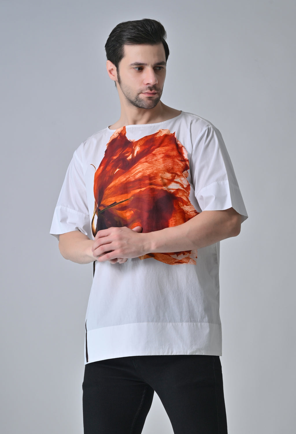 Crimson Bloom shirt