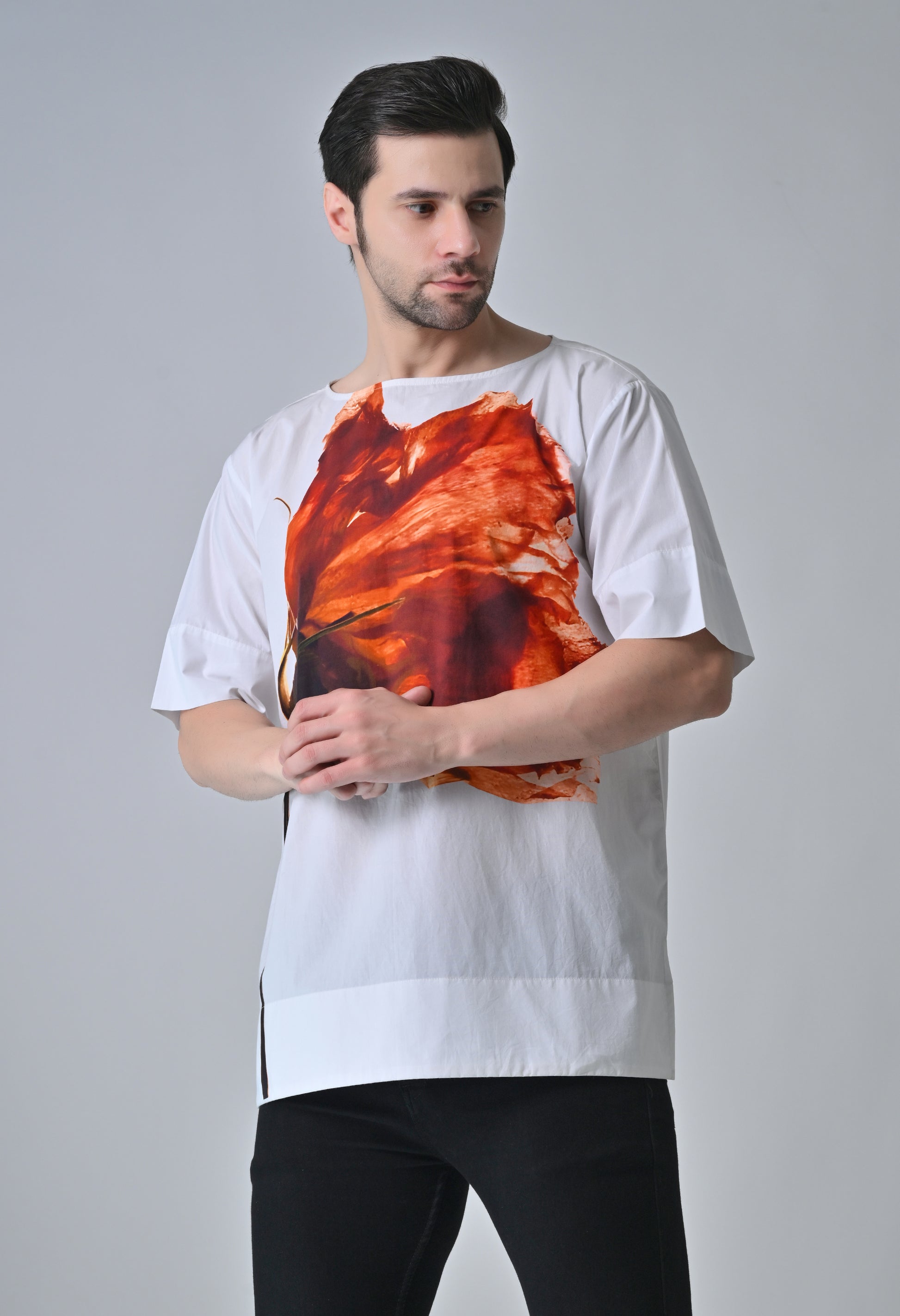Crimson Bloom shirt