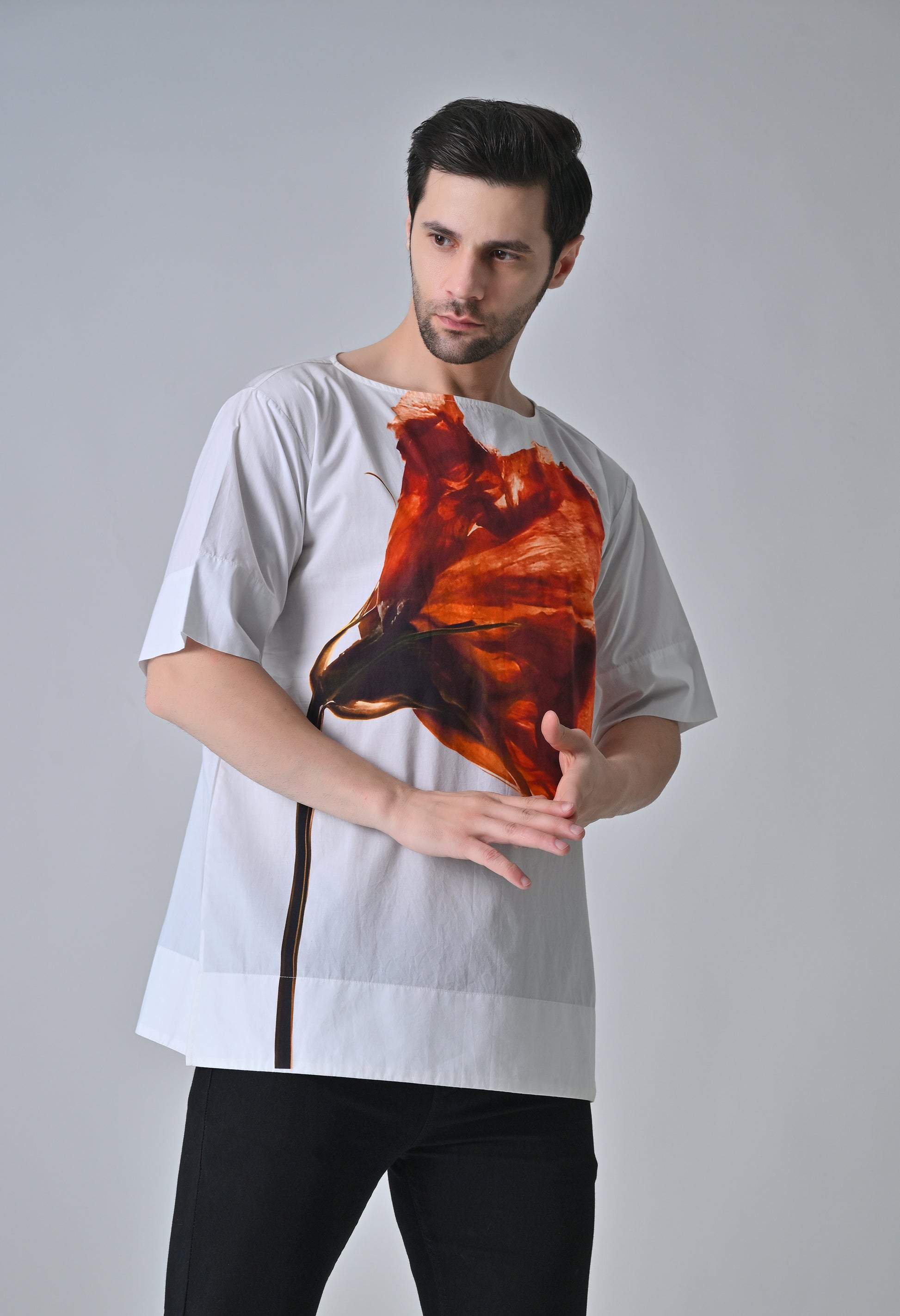 Crimson Bloom shirt