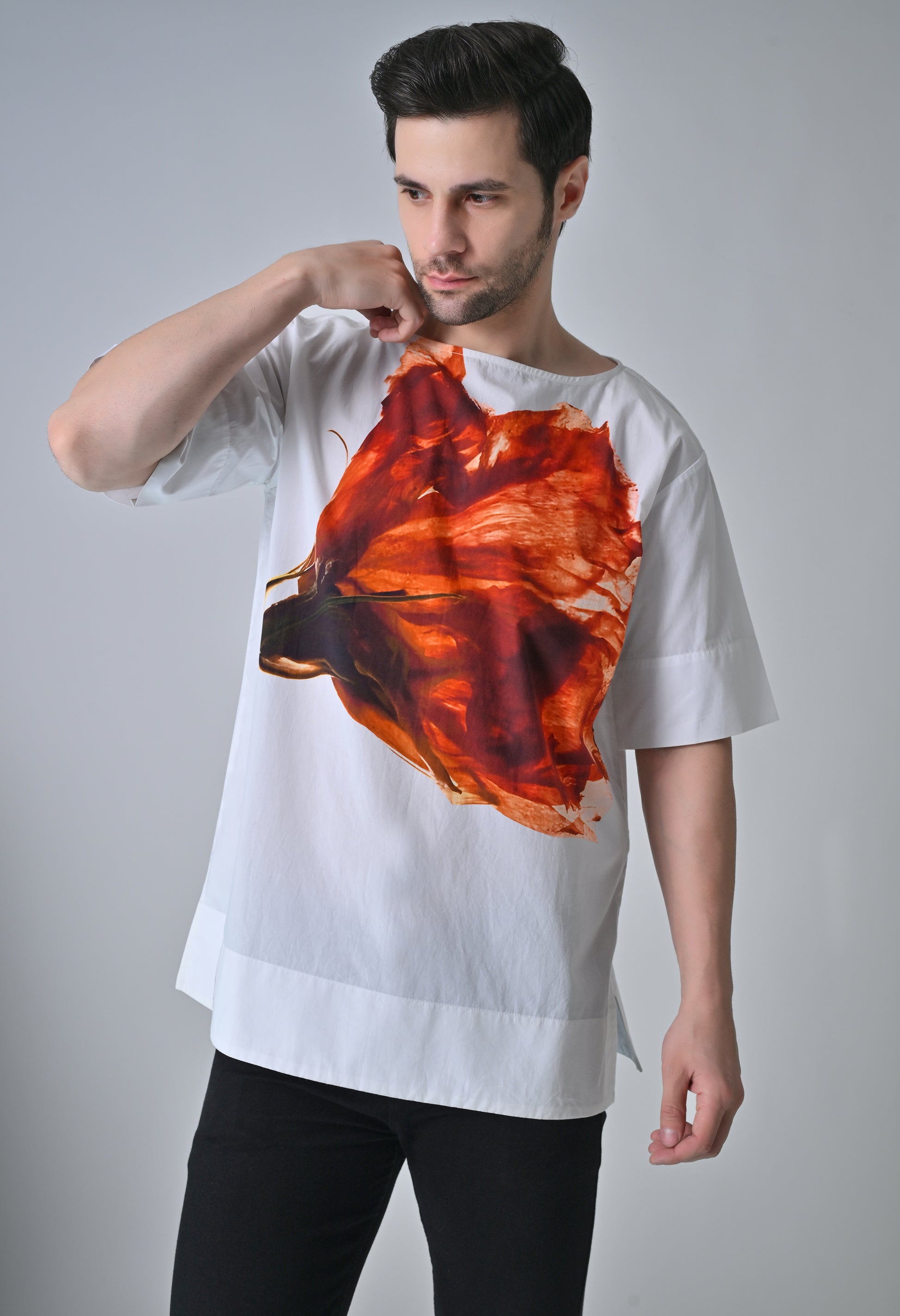Crimson Bloom shirt