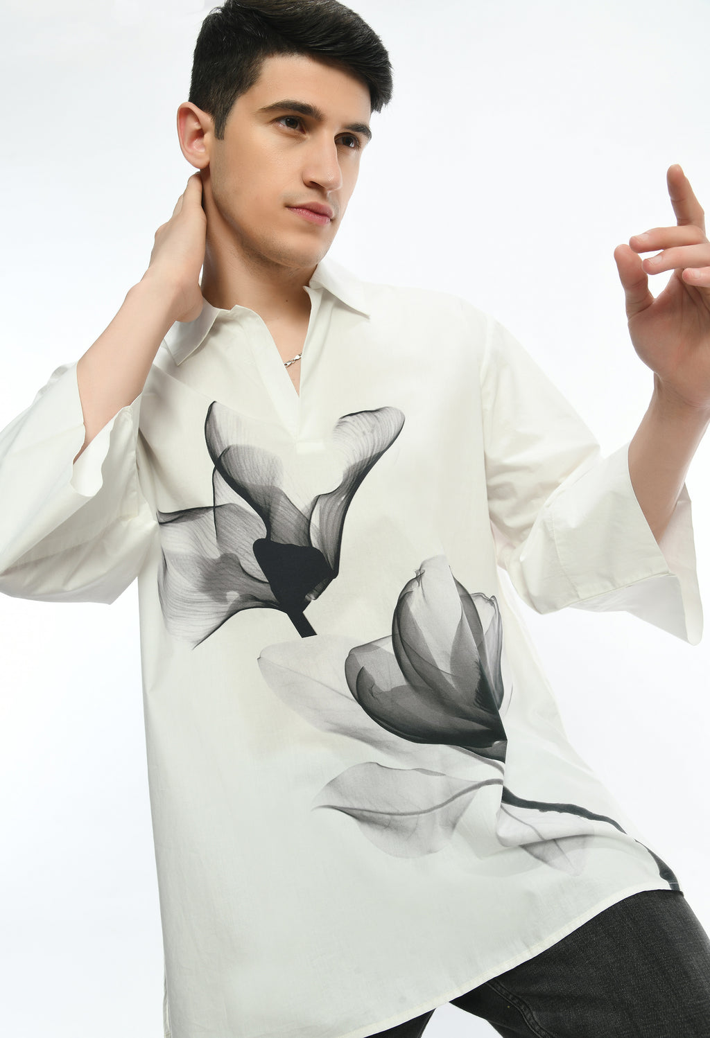 Echoes in Black & White shirt - samant chauhan design 