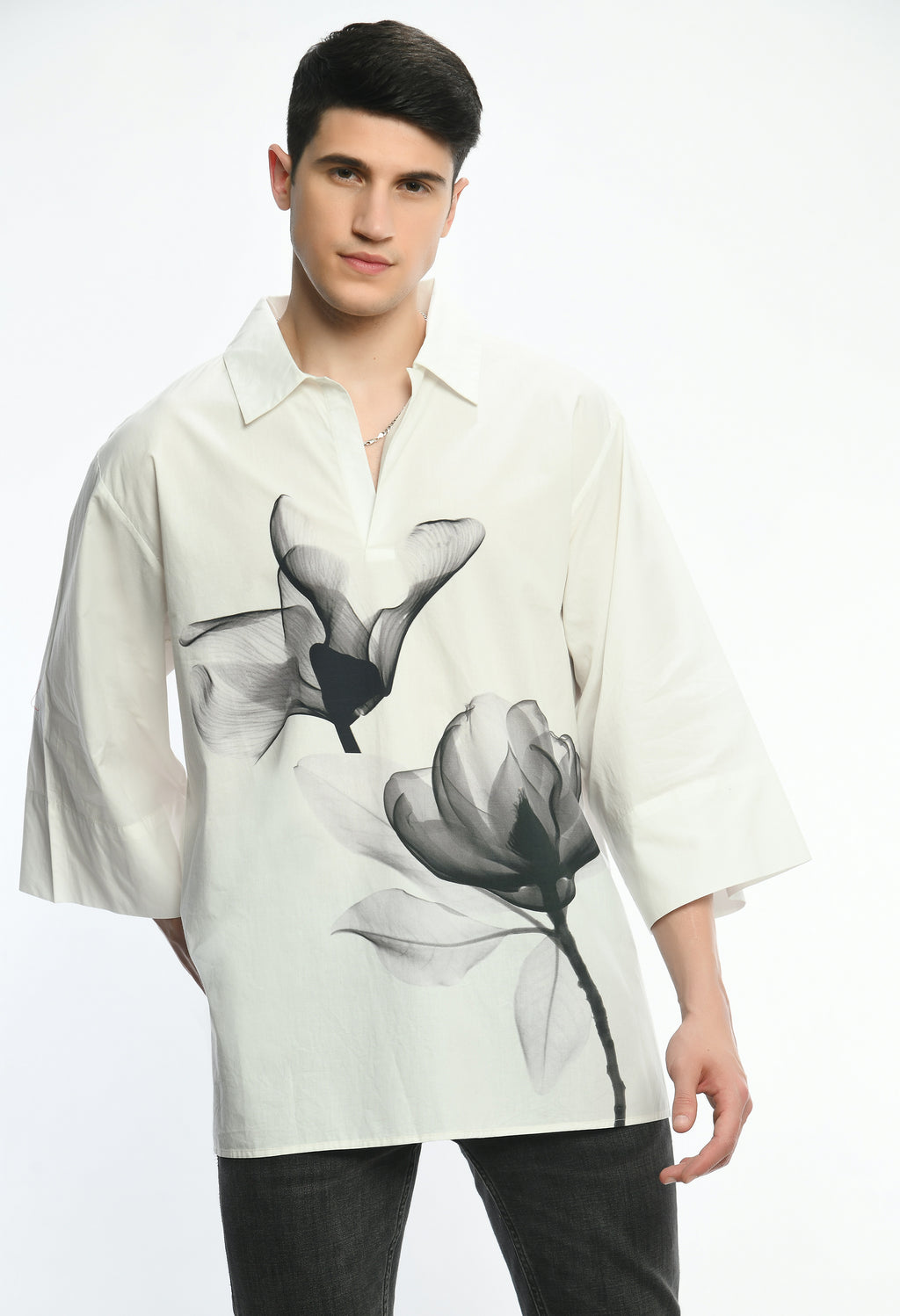 Echoes in Black & White shirt - samant chauhan design 