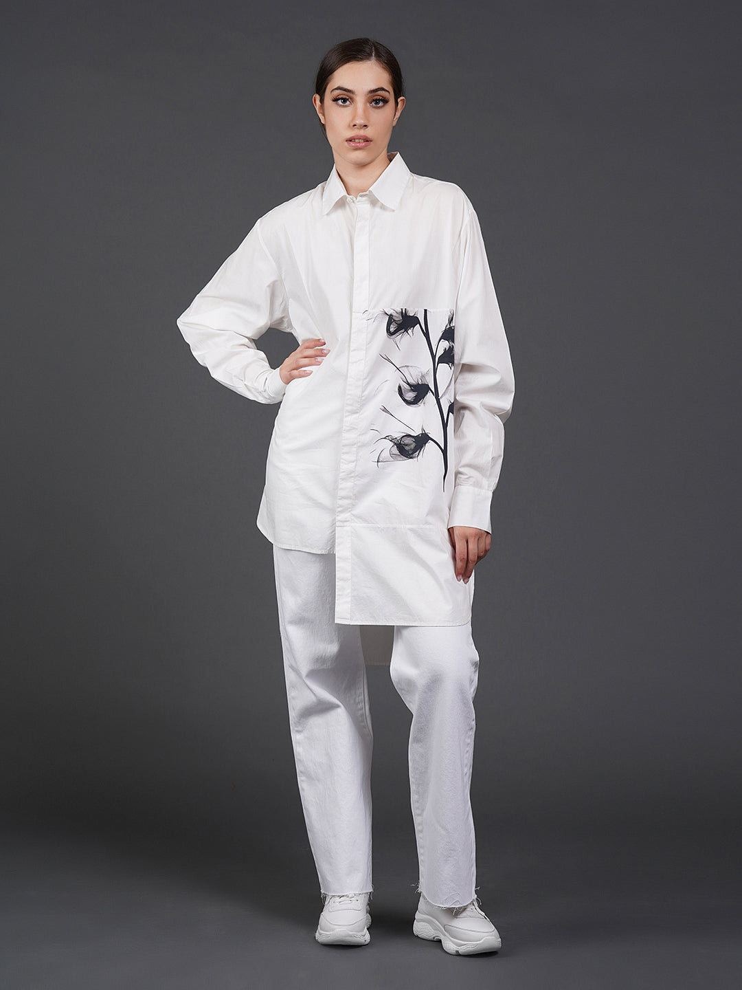 Monochrome Blossom shirt