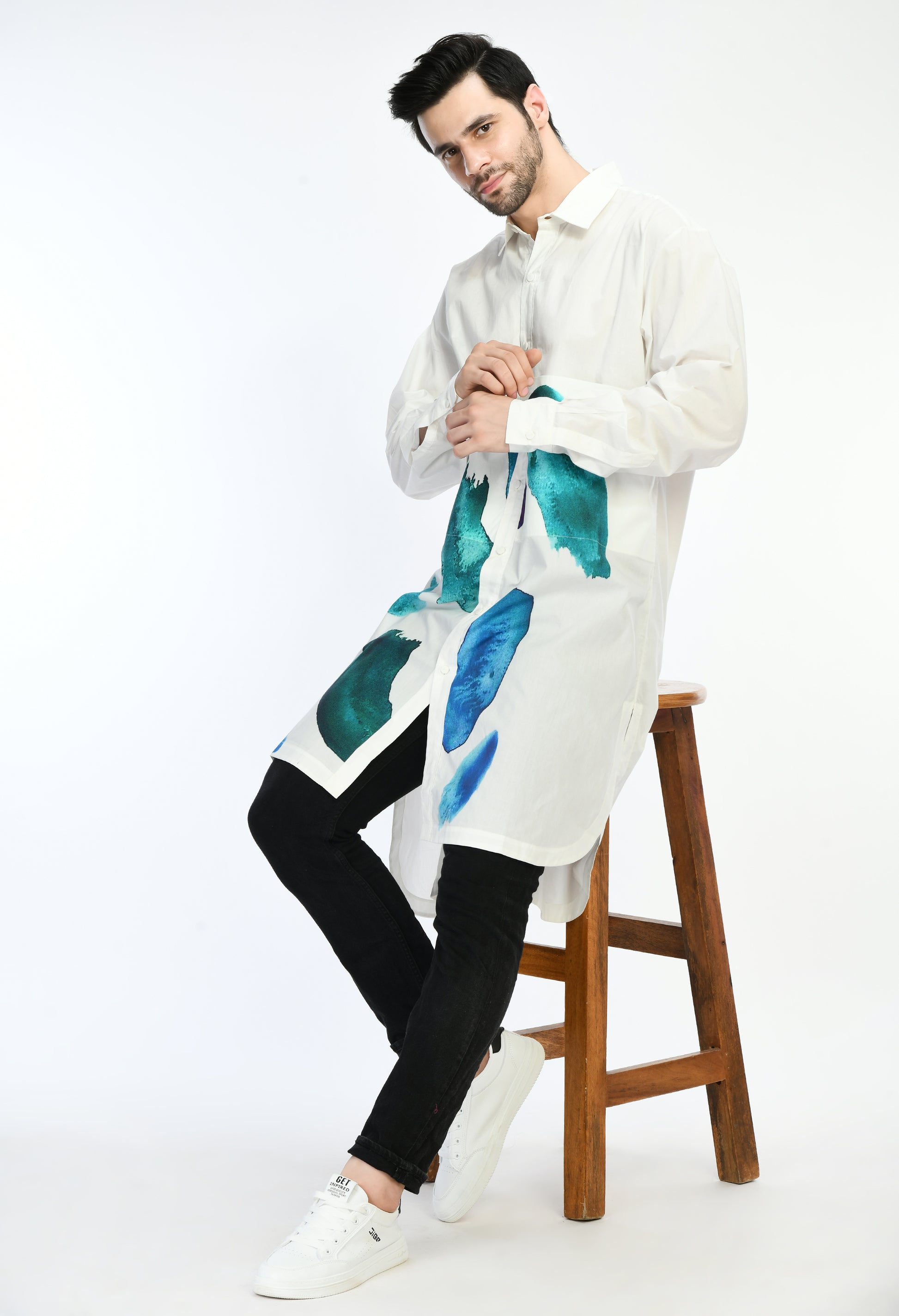 Sapphire Smudge shirt - samant chauhan design 