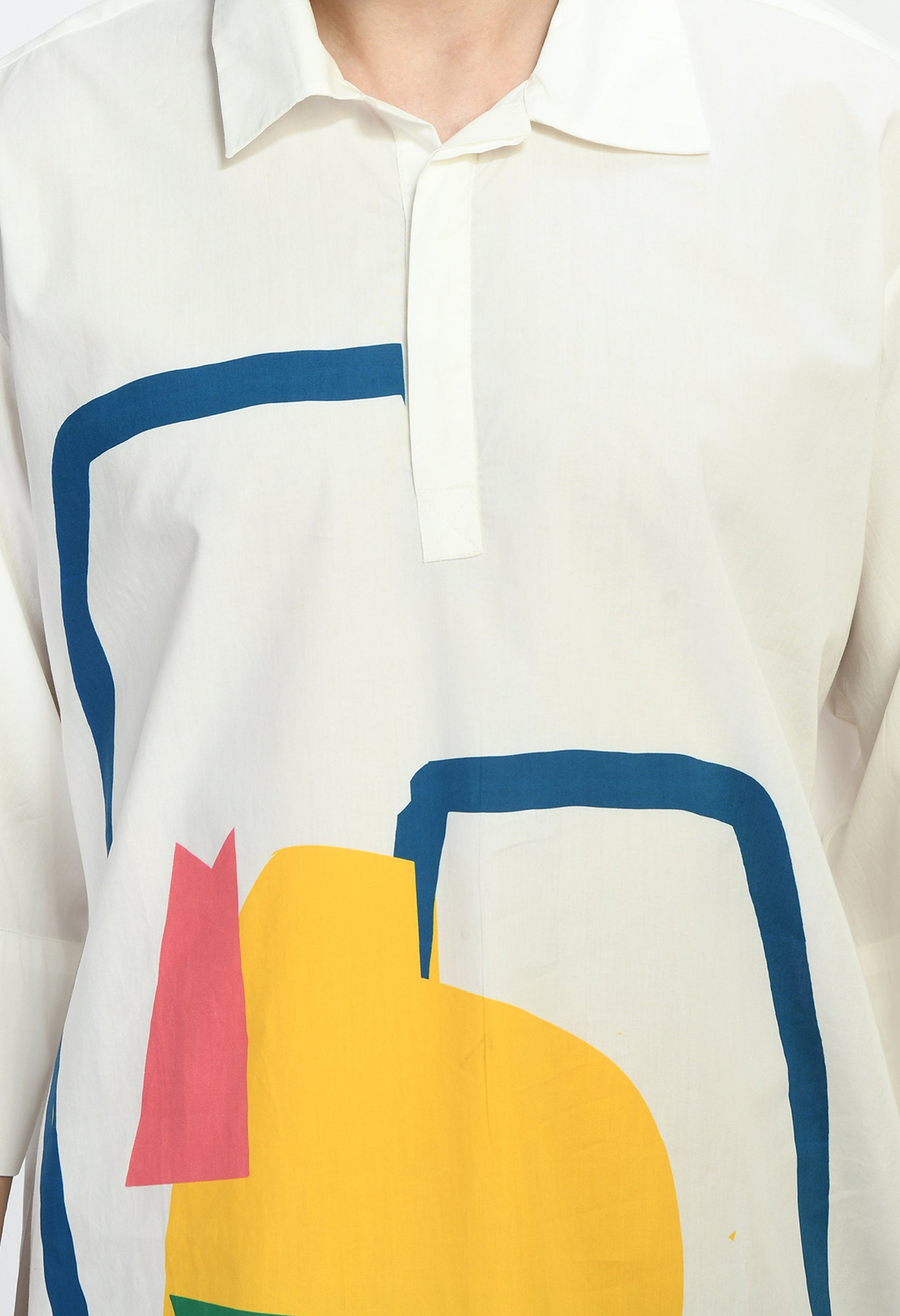 Colorful PIXEL POP SHIRT with bold geometric prints in soft cotton.